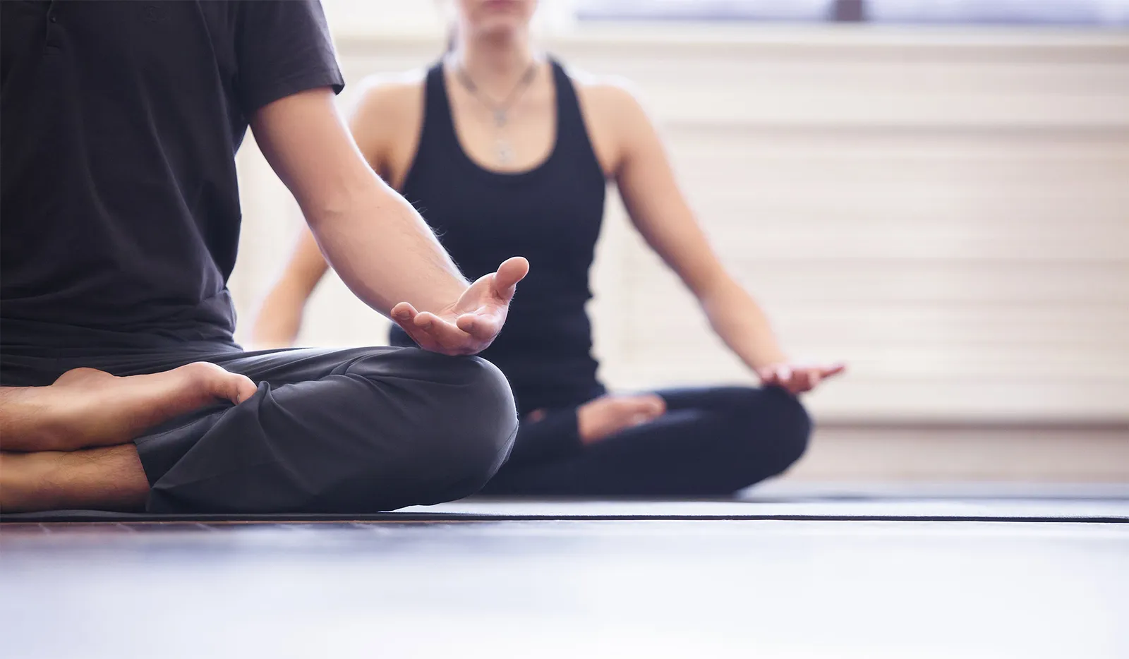 Yoga black and white image