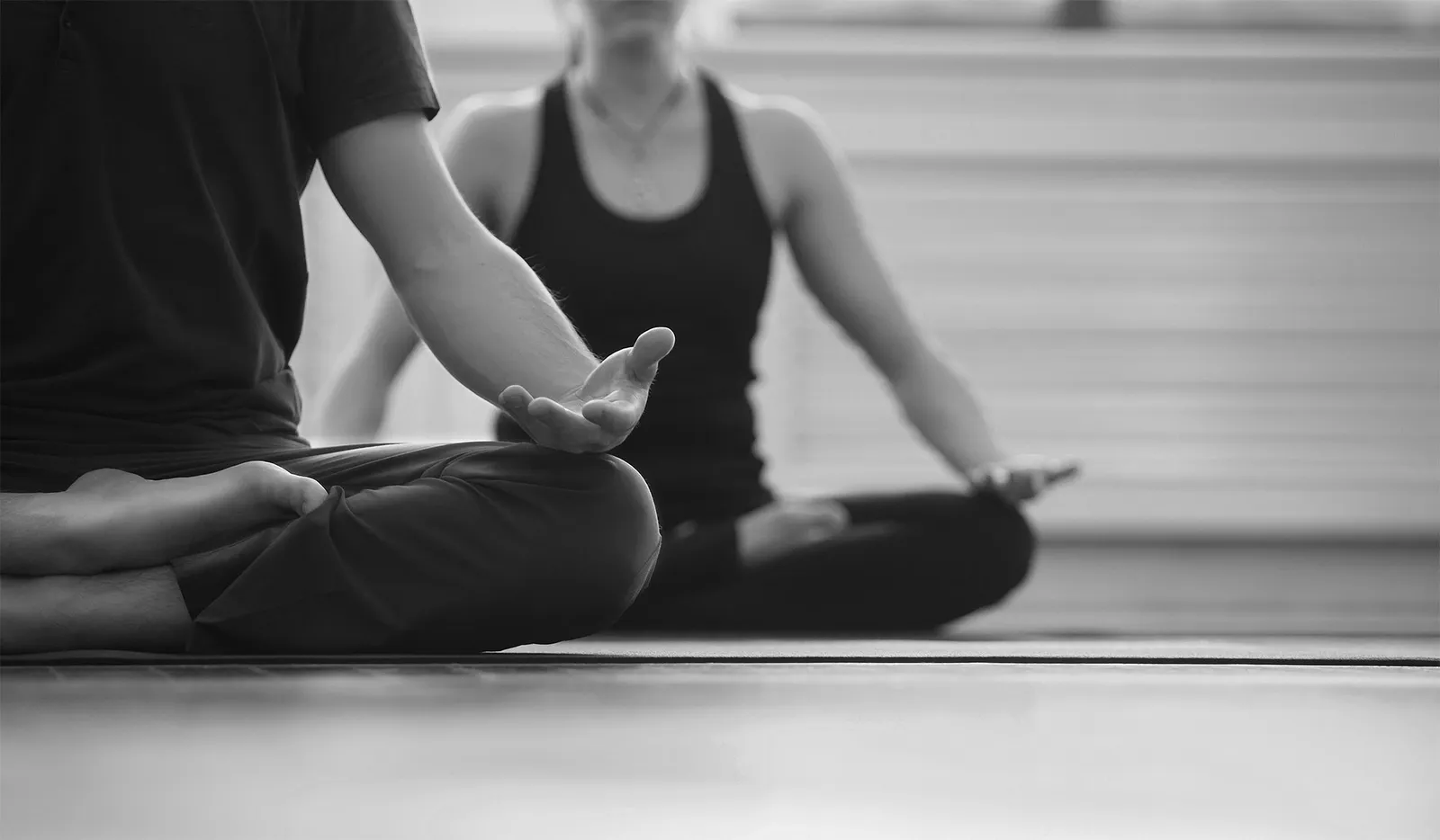 Yoga black and white image