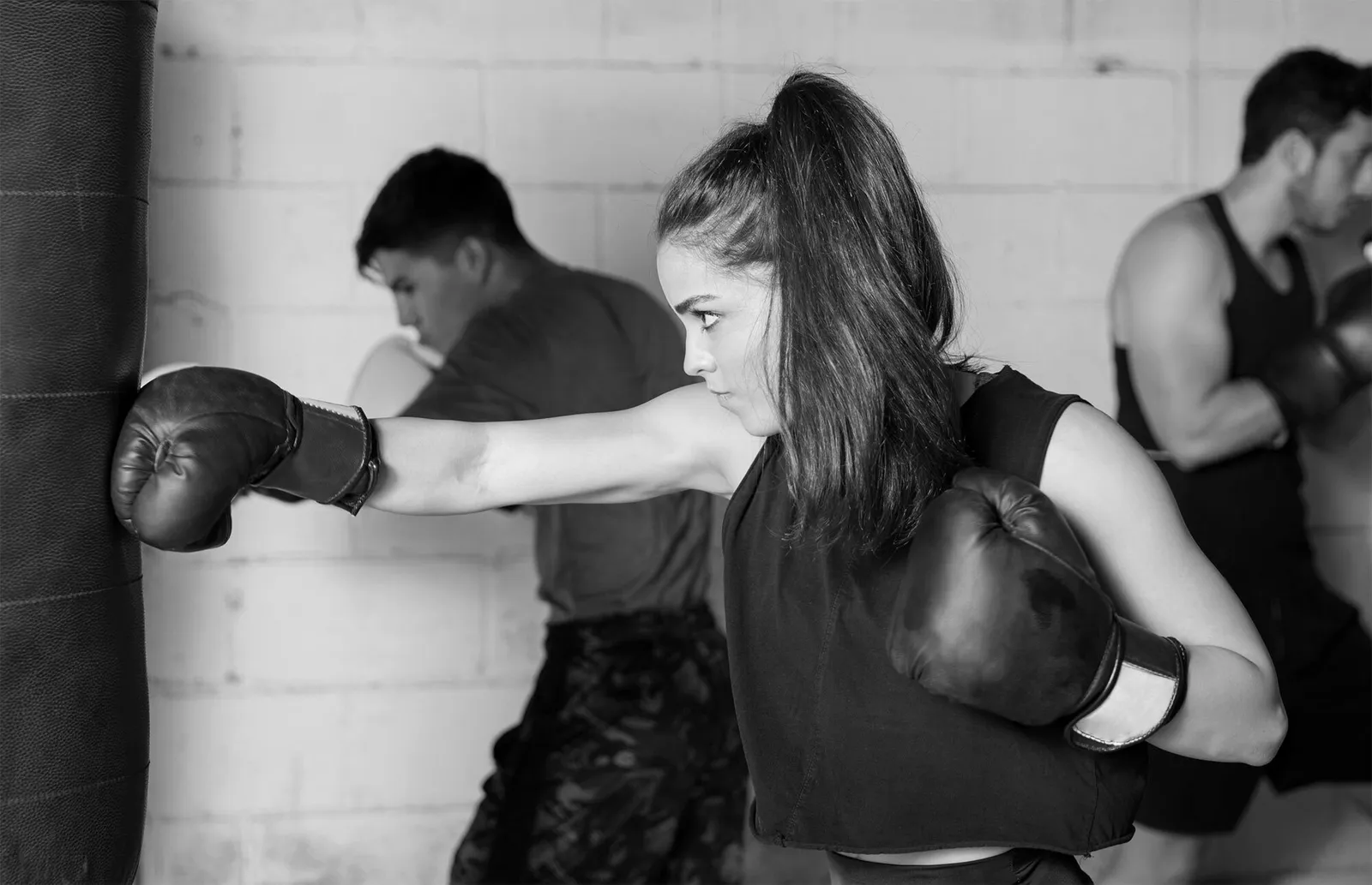 Boxing B&W image